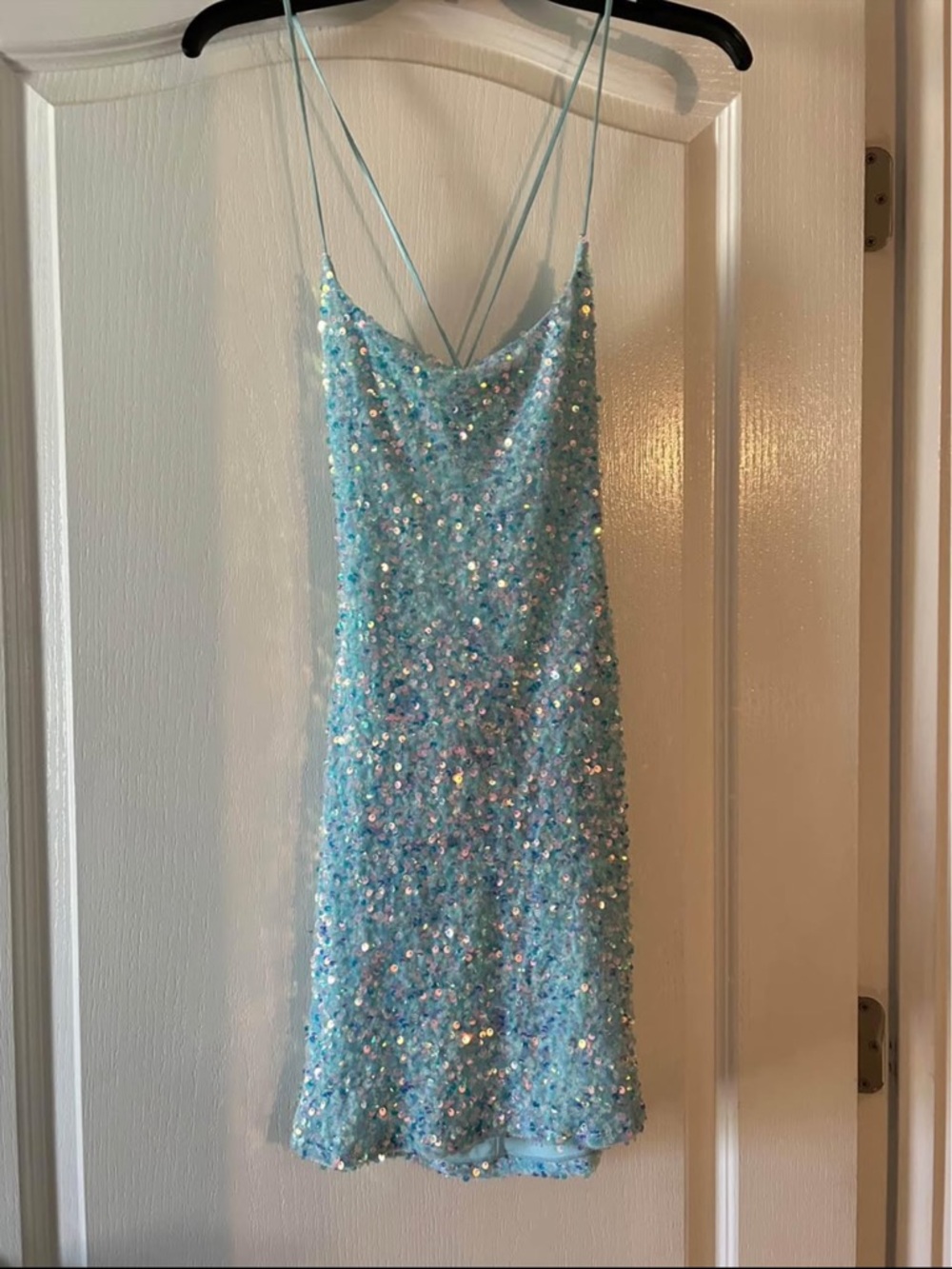 Sparkling Blue Sequin Dress